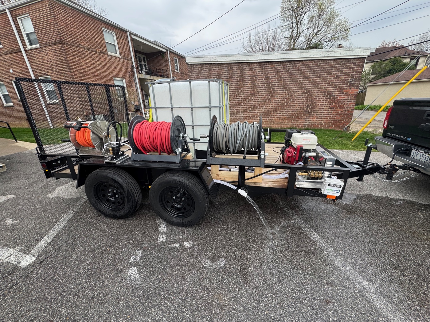 The Pinnacle Wash soft-wash rig and trailer, ready to roll in Reynoldsburg, OH